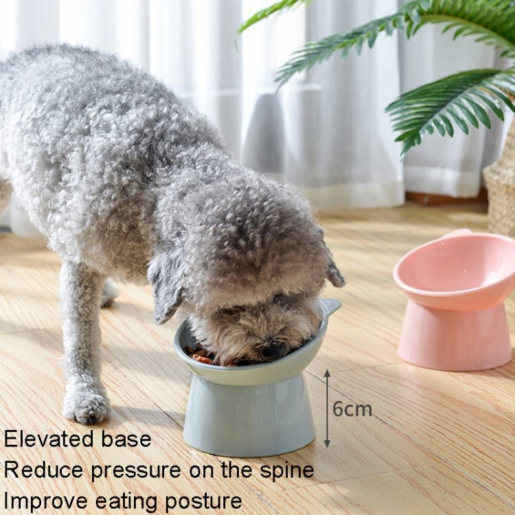 Pet Tall Protection Cervical Slant Mouth Food Bowl Anti - overturning Plastic Cat Bowl - Trustpick