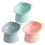 Pet Tall Protection Cervical Slant Mouth Food Bowl Anti - overturning Plastic Cat Bowl - Trustpick