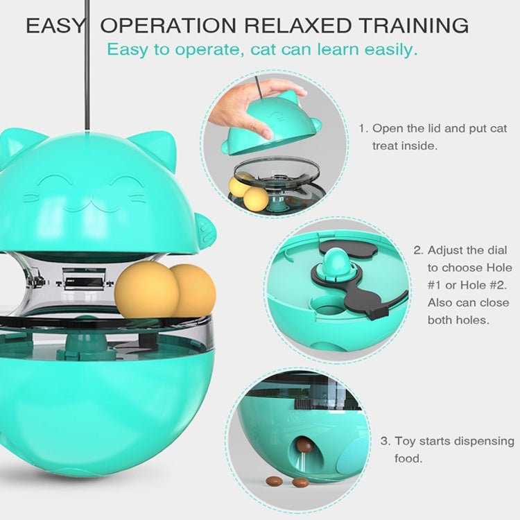 Pet Toy Cat Shaking Food Ball Tumbler Toy Ball - Trustpick