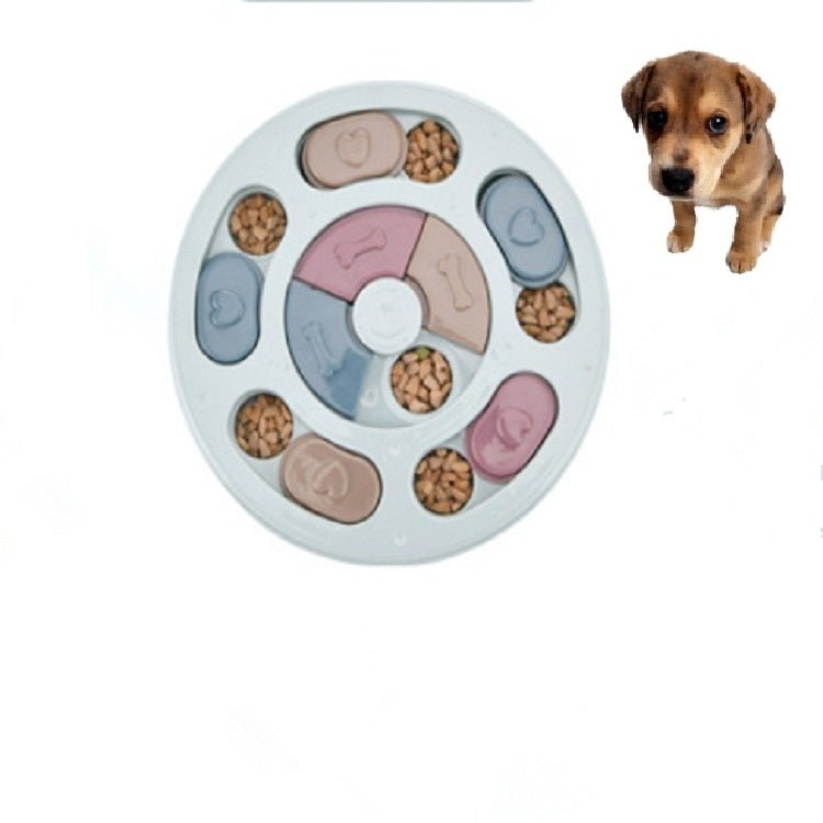 Pet Toy Dog Food Turntable Eating Puzzle Anti - Smashing Dog Bowl Supplies - Trustpick