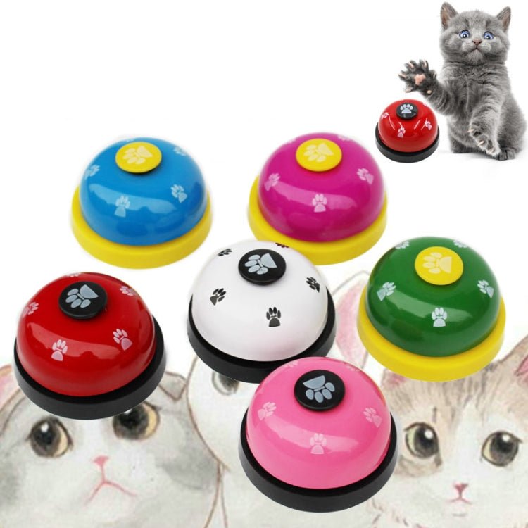Pet Toy Training Called Dinner Small Bell Footprint Ring Dog Toys - Trustpick