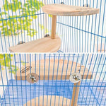 Pet Wooden Two Layers Wood Hamster Footplate Springboard Hamster Small Pets Pedal Toys - Trustpick