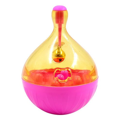 Pets Tumbler Leakage Food Ball Dog Training Exercise Fun Bowl Toys, Size: 14*9.5cm - Trustpick