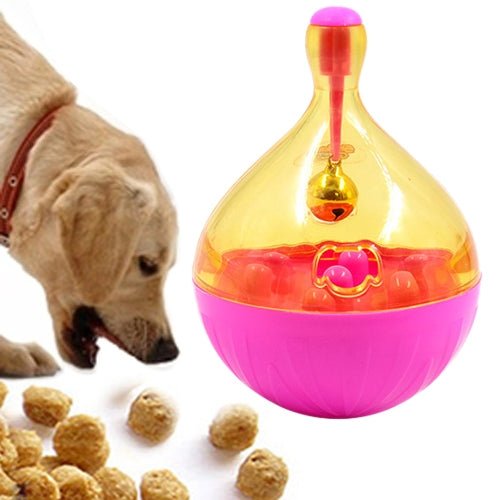 Pets Tumbler Leakage Food Ball Dog Training Exercise Fun Bowl Toys, Size: 14*9.5cm - Trustpick