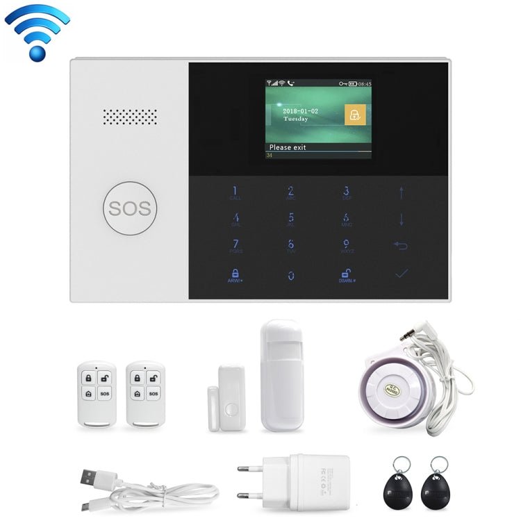 PG - 105 - GSM GSM/GPRS + WiFi Intelligent Alarm System with Touch Keypad & LCD Screen & RFID Function, EU Version - Trustpick