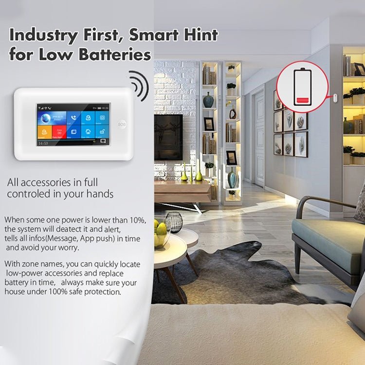 PG - 106 - GSM GSM/GPRS + WiFi Intelligent Alarm System with Touch Screen & RFID Function - Trustpick