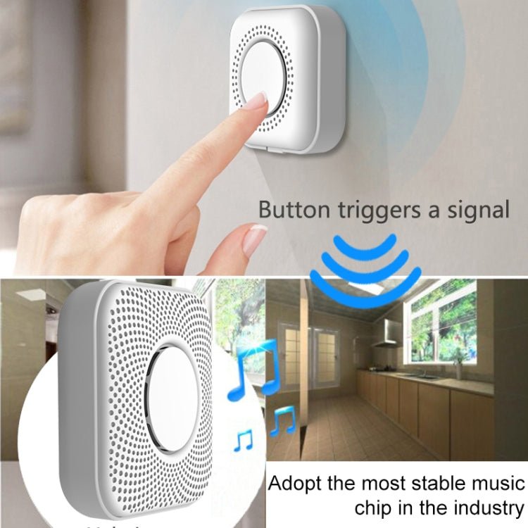 PJ - 16 Intelligent Wireless Doorbell with 8 - level Volume Adjustable & 36 Ringtones, EU Plug - Trustpick