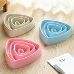 Plastic Triangle Resistant Pet Slow Bowl Anti - choking Dog Food Bowl - Trustpick