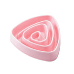 Plastic Triangle Resistant Pet Slow Bowl Anti - choking Dog Food Bowl - Trustpick