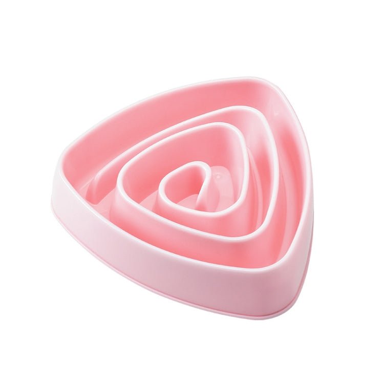 Plastic Triangle Resistant Pet Slow Bowl Anti - choking Dog Food Bowl - Trustpick
