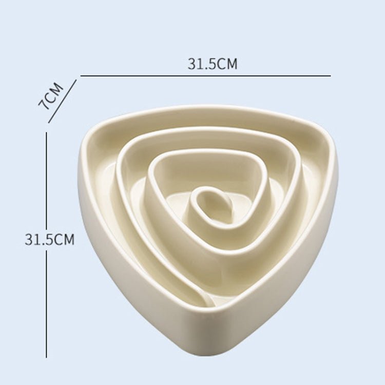 Plastic Triangle Resistant Pet Slow Bowl Anti - choking Dog Food Bowl - Trustpick