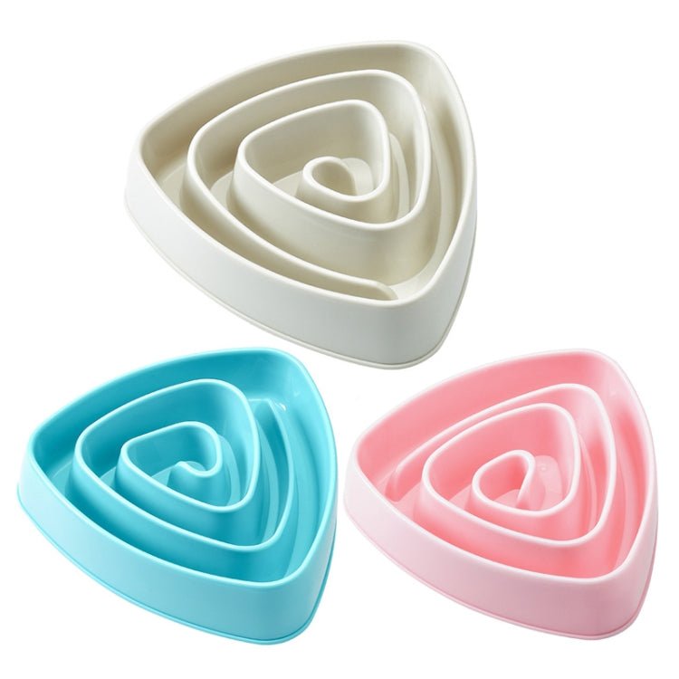 Plastic Triangle Resistant Pet Slow Bowl Anti - choking Dog Food Bowl - Trustpick