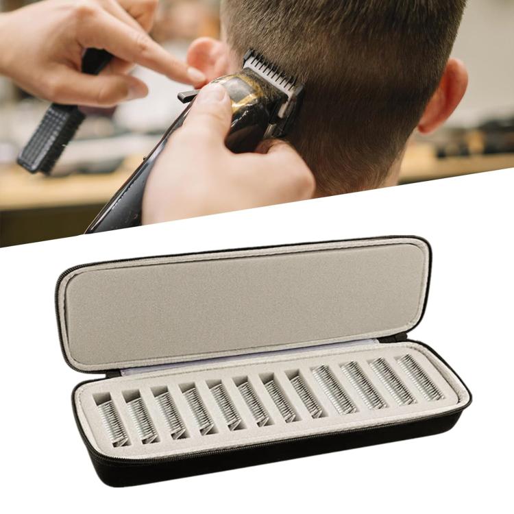 Portable Hair Beauty Grooming Trimmer Replacement Blade Hard Storage Box with 12 Built - in Blade Storage Racks - Trustpick