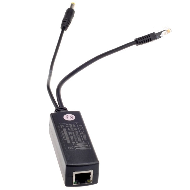 Power Over Ethernet Splitter 48V Input and 12V Output 48V PoE Splitter Adapter, Let 12V DC IP Camera Become POE Camera - Trustpick