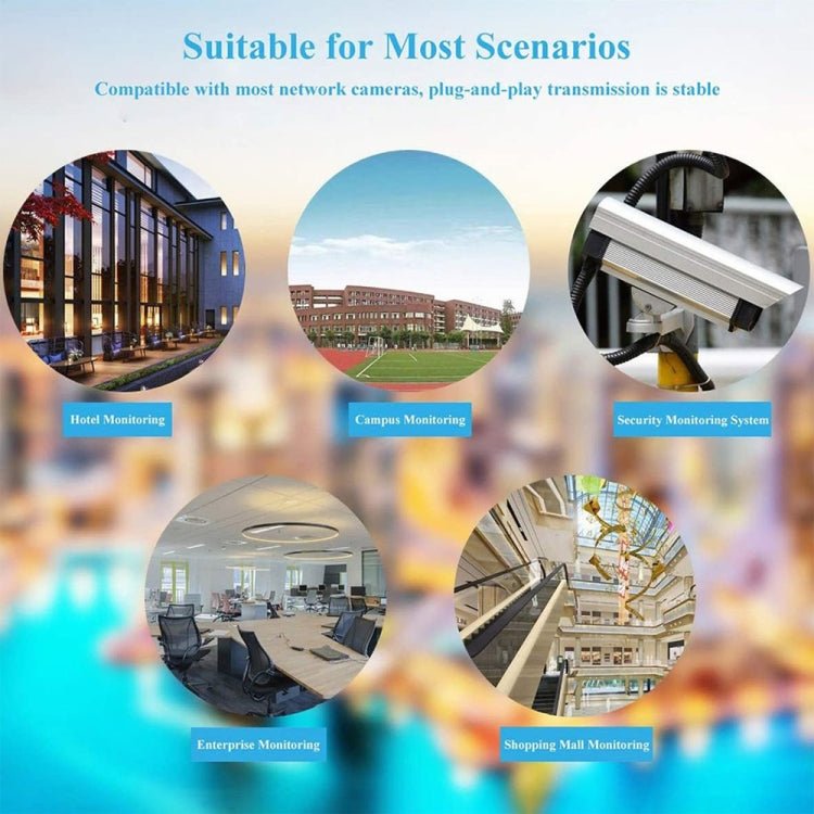 Power Over Ethernet Splitter 48V Input and 12V Output 48V PoE Splitter Adapter, Let 12V DC IP Camera Become POE Camera - Trustpick