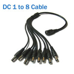 Power Supply Cable DC 1 to 8 Power Splitter Adapter Cable for Security CCTV Camera - Trustpick