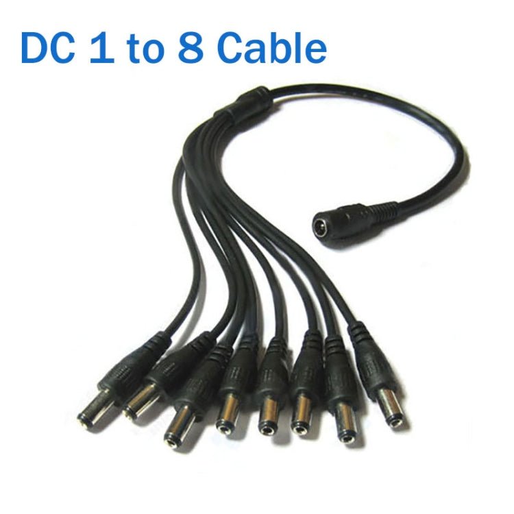 Power Supply Cable DC 1 to 8 Power Splitter Adapter Cable for Security CCTV Camera - Trustpick