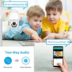 PTZ Control 355 Degree Rotation Infrared WiFi Smart Dome Camera, Two - Way Voice Intercom Monitor - Trustpick