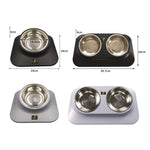 Pugga Pet Stainless Steel Anti - Slip Bowl Cat Dog Tilted Neck Feeder, Style: - Trustpick