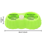 Pumpkin Shape Dog Cat Food Dish + Drinking Water Double Bowls with Automatic Water Dispenser, Size: S - Trustpick