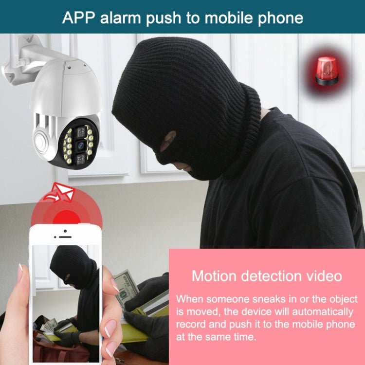 Q20 Outdoor Mobile Phone Remotely Rotate Wireless WiFi HD Camera, Support Three Modes of Night Vision & Motion Detection Video / Alarm & Recording, UK Plug - Trustpick