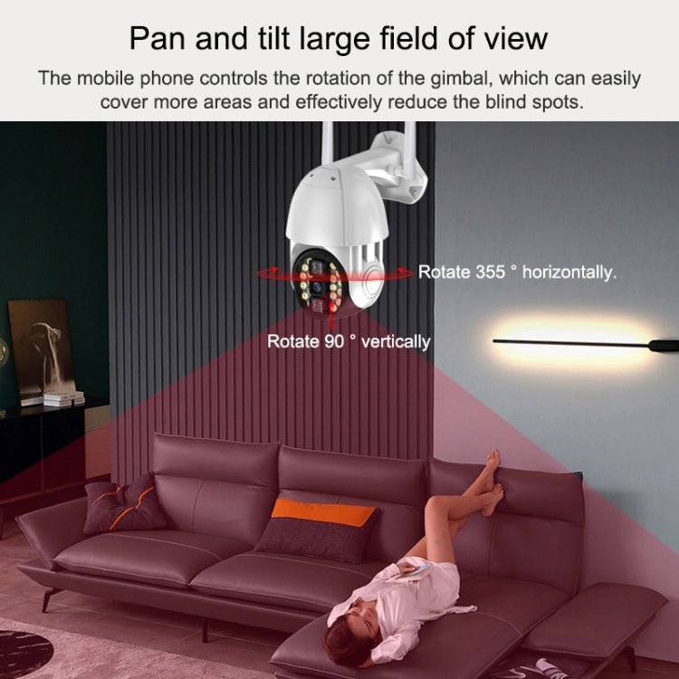 Q20 Outdoor Mobile Phone Remotely Rotate Wireless WiFi HD Camera, Support Three Modes of Night Vision & Motion Detection Video / Alarm & Recording, UK Plug - Trustpick