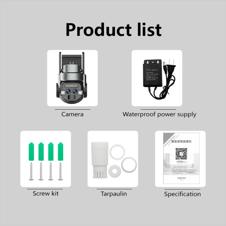 Q820 6MP 10X Binocular Zoom Dual Light Source Outdoor IP67 Waterproof WiFi Camera - Trustpick