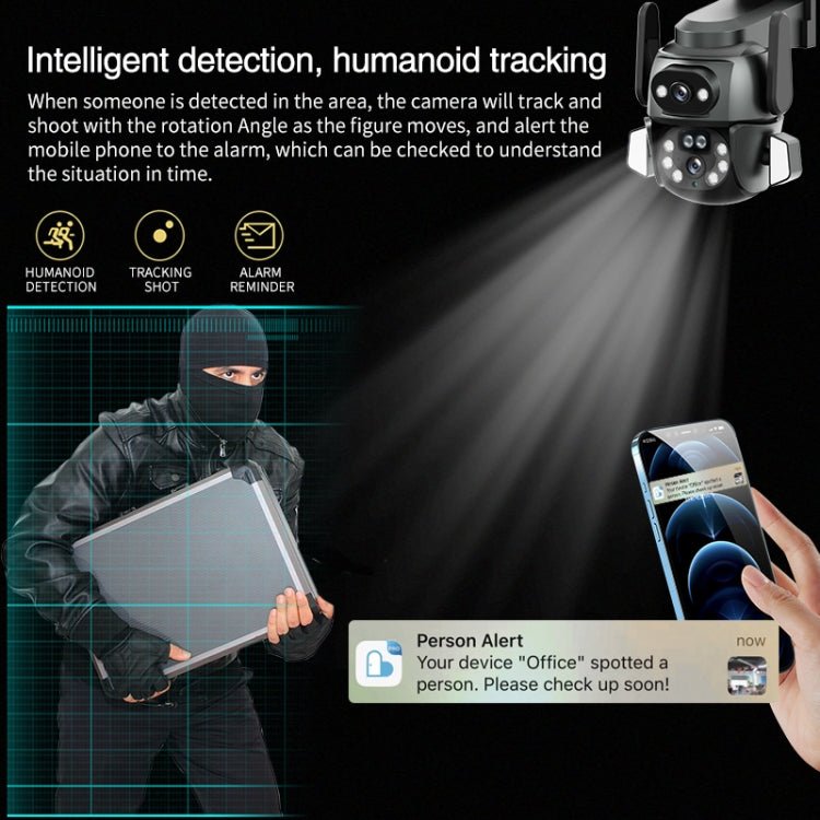 Q821 4MP Binocular Zoom Dual Light Source Outdoor IP67 Waterproof WiFi Camera - Trustpick