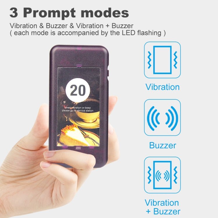 QC100 999 Channel Restaurant Wireless Paging Queuing Calling System with 20 Call Coaster Pagers, EU Plug - Trustpick