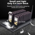 QC100 999 Channel Restaurant Wireless Paging Queuing Calling System with 20 Call Coaster Pagers, EU Plug - Trustpick