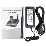 QC100 999 Channel Restaurant Wireless Paging Queuing Calling System with 20 Call Coaster Pagers, EU Plug - Trustpick