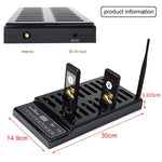 QC100 999 Channel Restaurant Wireless Paging Queuing Calling System with 20 Call Coaster Pagers, US Plug - Trustpick