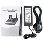 QC100 999 Channel Restaurant Wireless Paging Queuing Calling System with 20 Call Coaster Pagers, US Plug - Trustpick
