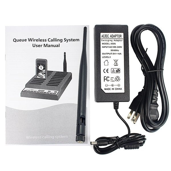 QC100 999 Channel Restaurant Wireless Paging Queuing Calling System with 20 Call Coaster Pagers, US Plug - Trustpick