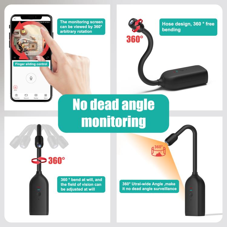 QJ700 1080P HD WiFi Panoramic 360 - degree Snake Tube Camera, Support Motion Detection - Trustpick