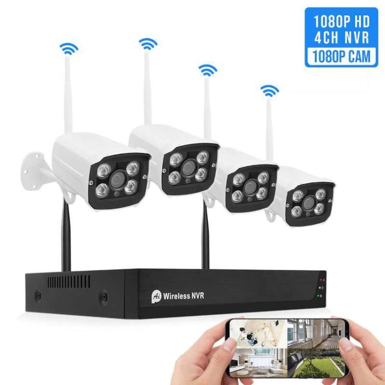 QS200 - 4 2.0MP 1080P HD Network Video Recorder Wireless Camera Set - Trustpick