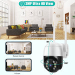 QX29 3.0MP HD WiFi IP Camera, Support Night Vision & Motion Detection & Two Way Audio & TF Card, AU Plug - Trustpick
