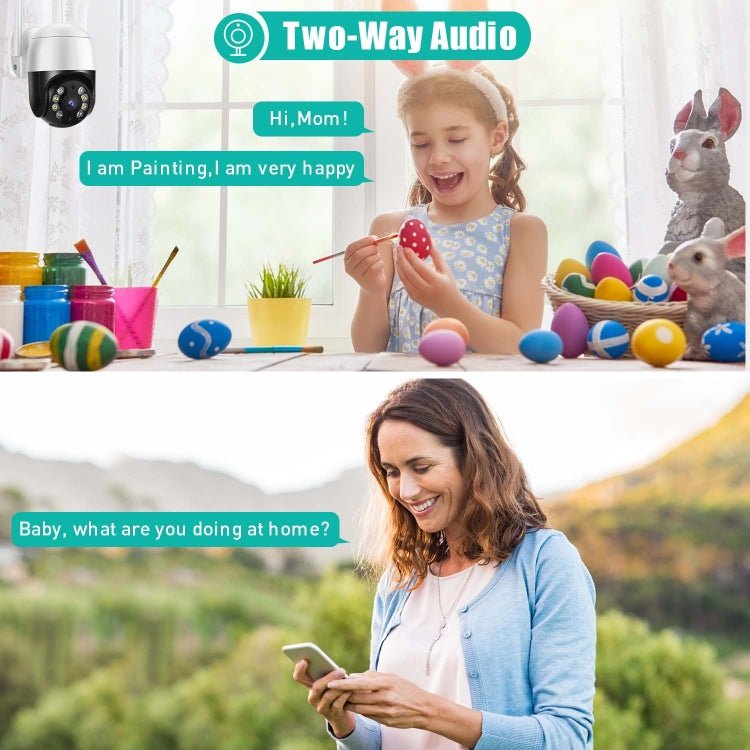 QX29 3.0MP HD WiFi IP Camera, Support Night Vision & Motion Detection & Two Way Audio & TF Card, AU Plug - Trustpick