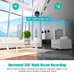 QX33 1080P Panoramic PTZ 360 Degree Rotating WIFI Camera, Support Day and Night Full Color & Two - way Voice Intercom & Motion Detection Alarm & Video Playback & 64GB TF Card, AU Plug - Trustpick