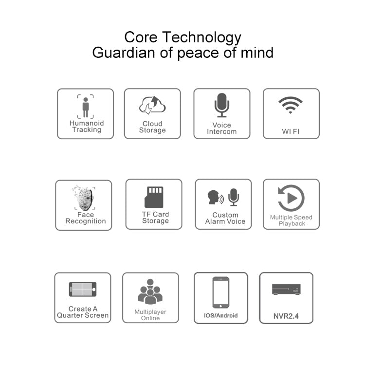 QX48 Pixels 1080P HD Wireless IP Camera, Support Motion Detection & Infrared Night Vision & TF Card - Trustpick