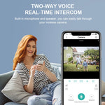 QX55 3.0 Million Pixels IP65 Waterproof 2.4G Wireless IP Camera, Support Motion Detection & Two - way Audio & Night Vision & TF Card, EU Plug - Trustpick