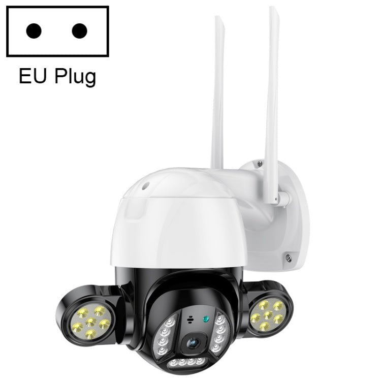 QX55 3.0 Million Pixels IP65 Waterproof 2.4G Wireless IP Camera, Support Motion Detection & Two - way Audio & Night Vision & TF Card, EU Plug - Trustpick