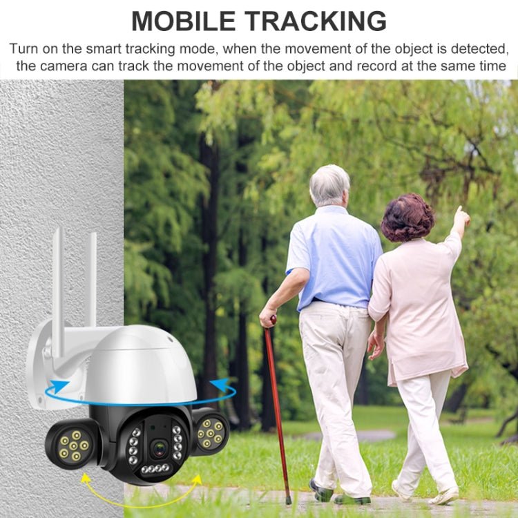 QX55 3.0 Million Pixels IP65 Waterproof 2.4G Wireless IP Camera, Support Motion Detection & Two - way Audio & Night Vision & TF Card, EU Plug - Trustpick