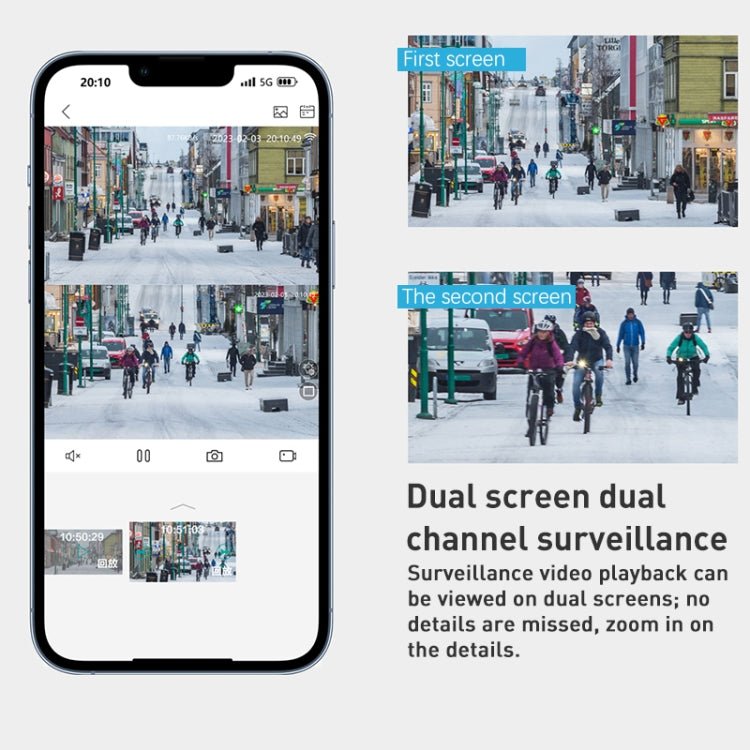 QX81 Humanoid Recognition AI Alarm WIFI Spherical Dual 2MP IP Camera - Trustpick