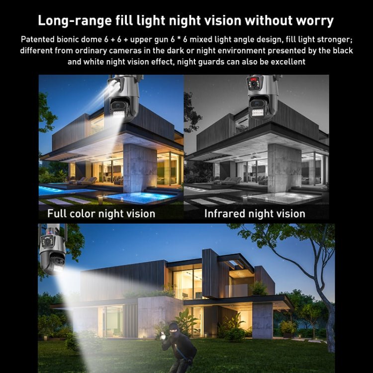 QX81 Humanoid Recognition AI Alarm WIFI Spherical Dual 2MP IP Camera - Trustpick