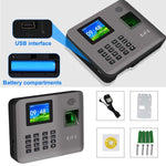 Realand AL321D Fingerprint Time Attendance with 2.4 inch Color Screen & ID Card Function & Battery - Trustpick