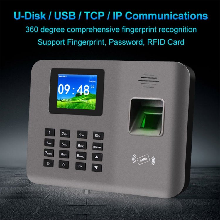 Realand AL325D Fingerprint Time Attendance with 2.4 inch Color Screen & ID Card Function & WiFi & Battery - Trustpick