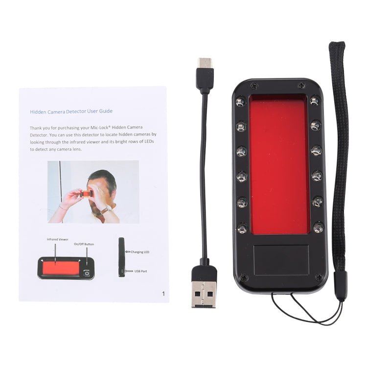 Rectangular Shape Lens Search Scanning Detector with Infrared Light & Lanyard - Trustpick