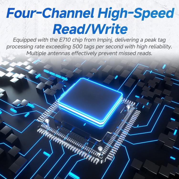 RFID 4 - Channel UHF Long - Range Reader, Industrial Access Control & Warehouse Management RFID Reader / Writer - Trustpick