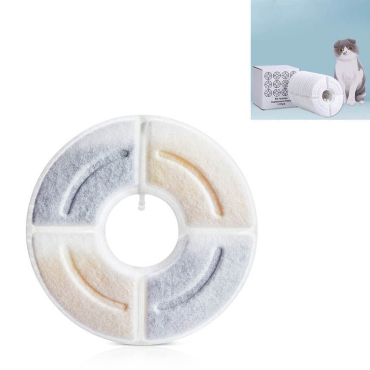 Round Pet Automatic Water Dispenser Filter Core High Iodine Value Coconut Shell Activated Carbon Filter Cotton - Trustpick
